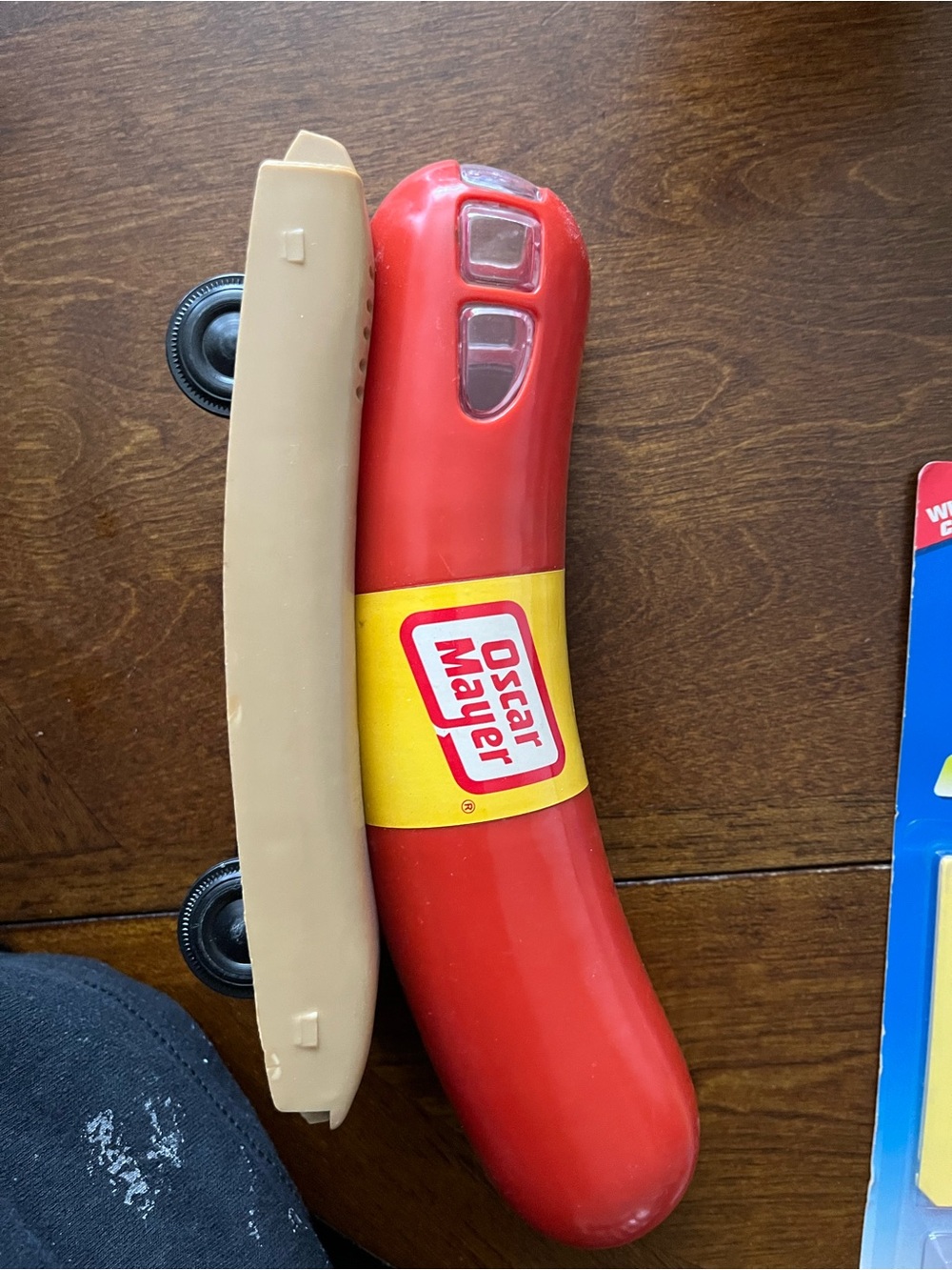Red Hot Dog Toy with Tan Bun